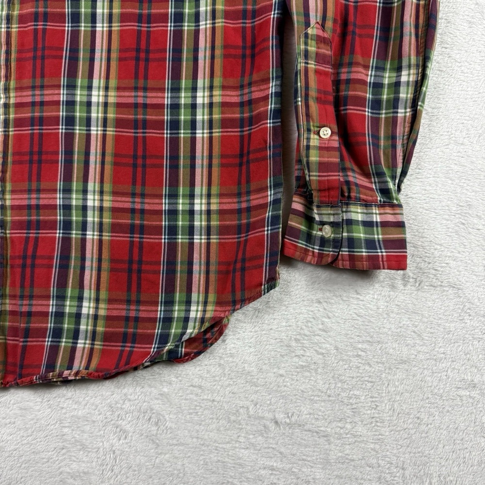 Ralph Lauren Shirt Mens Large Red Plaid Button Down Pony Classic Fit Preppy - Picture 4 of 14